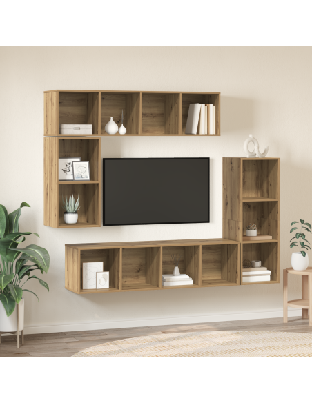 Set mobile TV 4 pcs rovere artigianale Legno multistrato