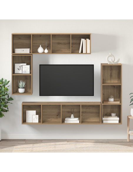 Set mobile TV 4 pcs rovere artigianale Legno multistrato