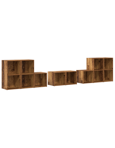 Set di mobili TV 8 pcs Legno vecchio Legno multistrato