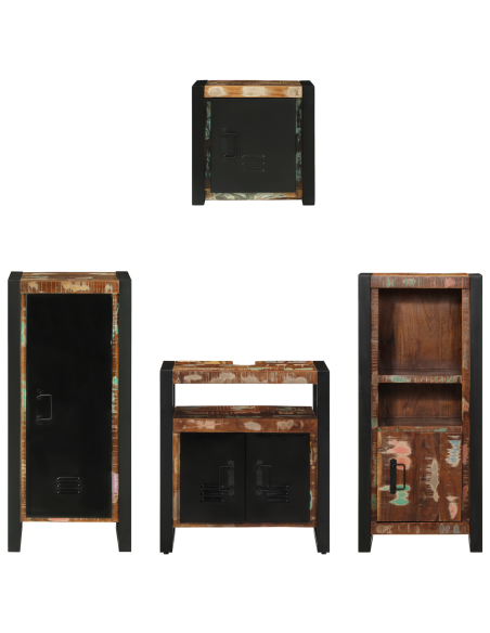 Set di mobili per il bagno 4 pcs Legno massello riciclato