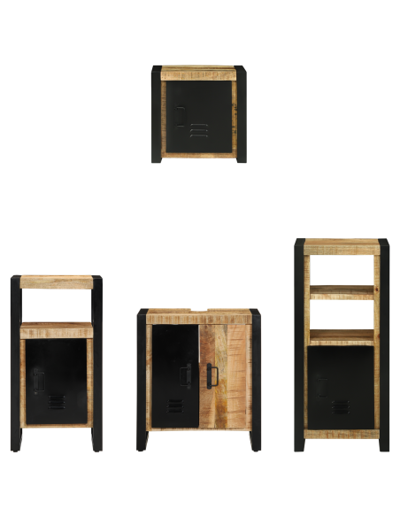 Set di mobili per il bagno 4 pcs Legno di mango massello
