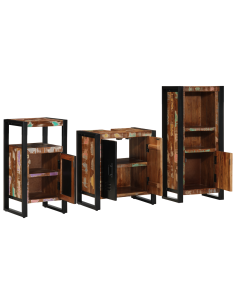 Set di mobili per il bagno 3 pcs Legno Recuperato Massello