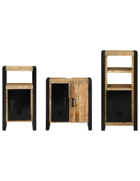 Set di mobili per il bagno 3 pcs Legno di mango massello
