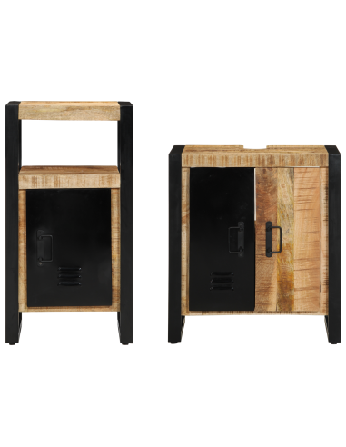Set di mobili per il bagno 2 pcs Legno di mango massello