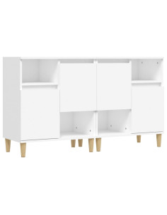 Credenze 2pz Bianche 60x35x70 cm in Legno Multistrato