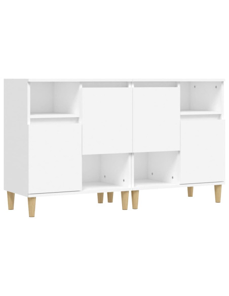 Credenze 2pz Bianche 60x35x70 cm in Legno Multistrato