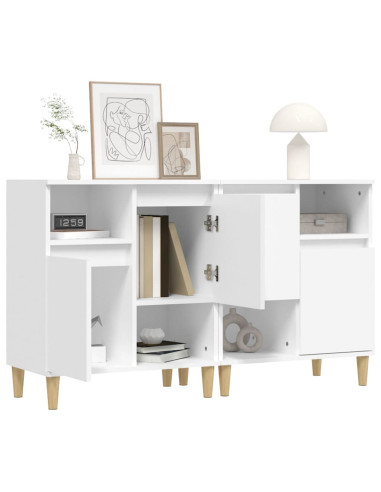 Credenze 2pz Bianche 60x35x70 cm in Legno Multistrato