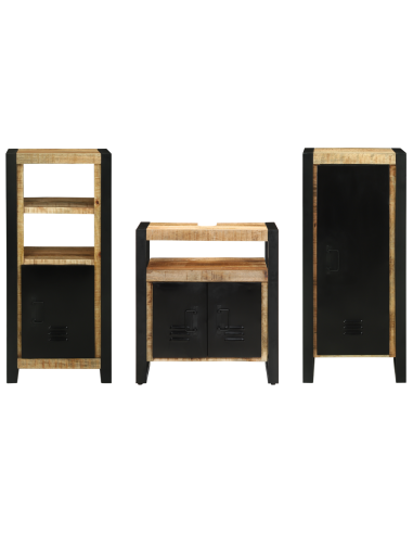 Set di mobili per il bagno 3 pcs Legno di mango massello
