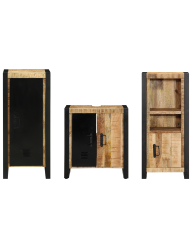 Set di mobili per il bagno 3 pcs Legno di mango massello