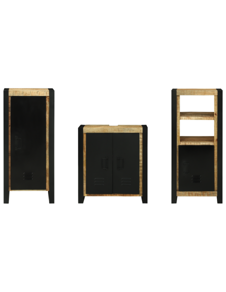 Set di mobili per il bagno 3 pcs Legno di mango massello