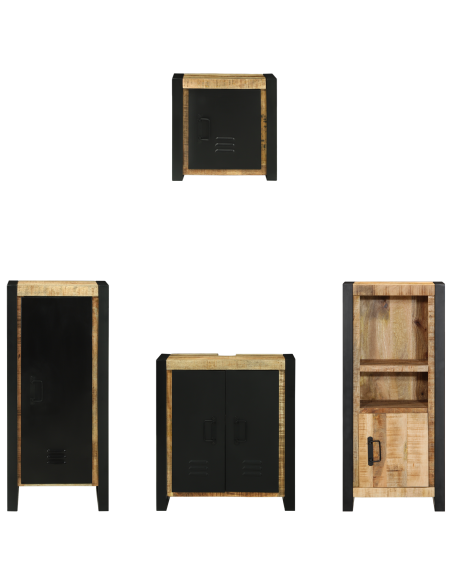 Set di mobili per il bagno 4 pcs Legno di mango massello