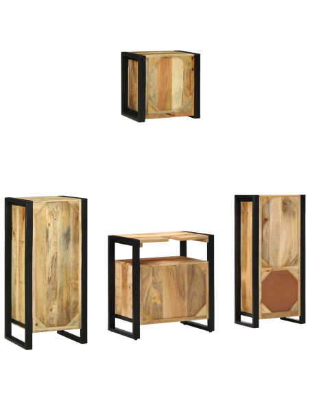 Set di mobili per il bagno 4 pcs Legno di mango massello