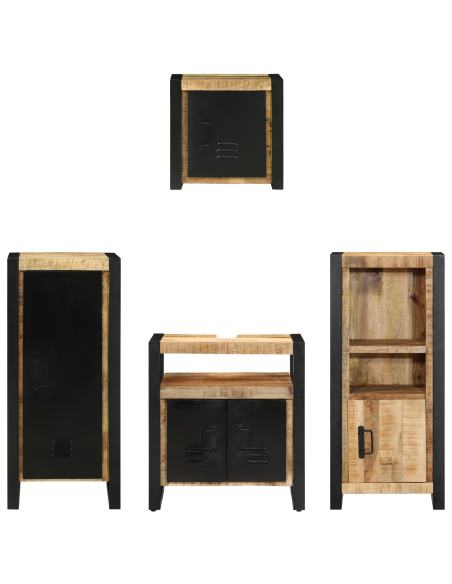 Set di mobili per il bagno 4 pcs Legno di mango massello