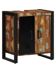 Set di mobili per il bagno 4 pcs Legno Recuperato Massello 2