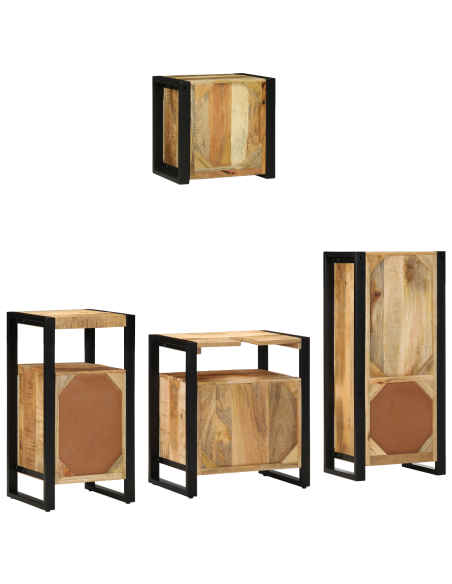 Set di mobili per il bagno 4 pcs Legno di mango massello