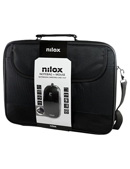 Nilox NXMOS2156BK borsa per laptop 39,6 cm (15.6") Custodia a tasca Nero