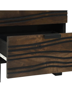 Armadio da Notte Noce 40 x 33 x 46 cm Legno massello di acacia 2