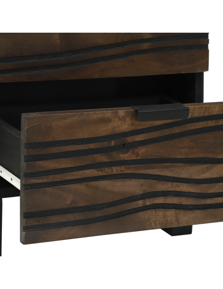 Armadio da Notte Noce 40 x 33 x 46 cm Legno massello di acacia