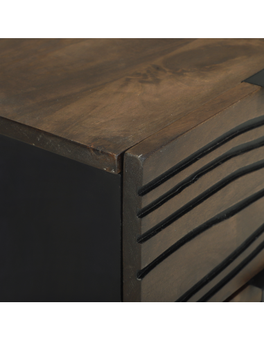 Armadio da Notte Noce 40 x 33 x 46 cm Legno massello di acacia