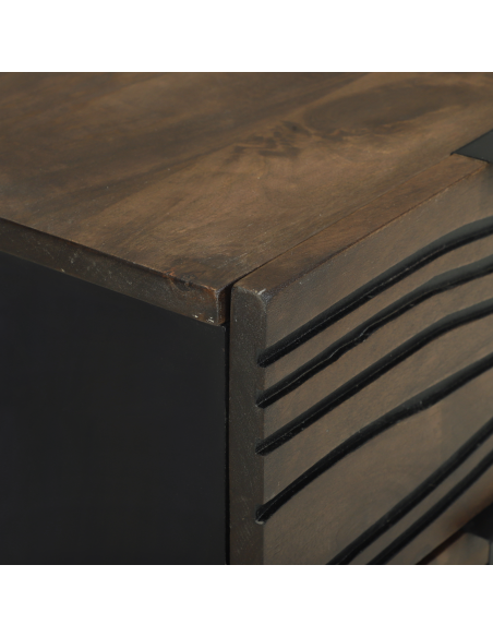 Armadio da Notte Noce 40 x 33 x 46 cm Legno massello di acacia