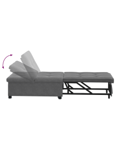 Divano Letto Estraibile Grigio scuro 194 x 67 x 82 cm 2
