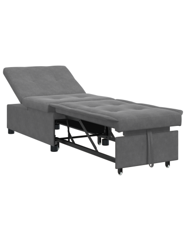 Divano Letto Estraibile Grigio scuro 194 x 67 x 82 cm