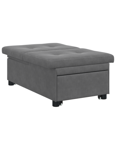 Divano Letto Estraibile Grigio scuro 194 x 67 x 82 cm