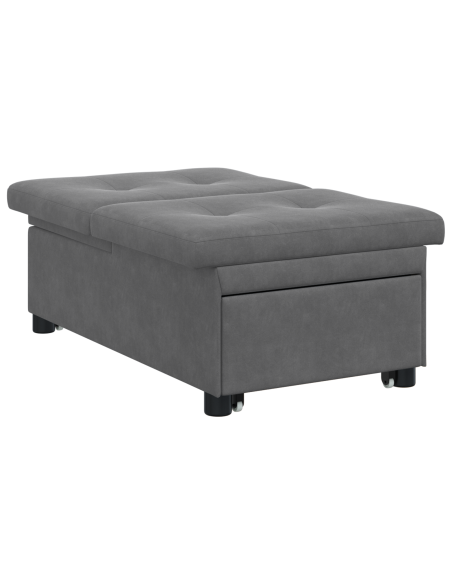 Divano letto con ruota Grigio scuro 194 x 50 x 82 cm