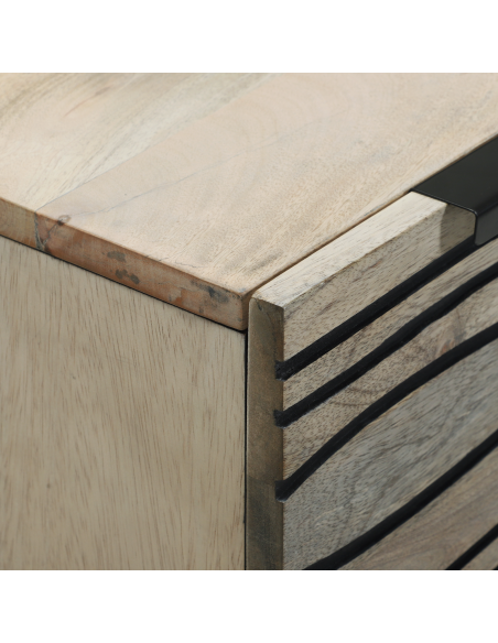 Set di Credenze con cassetto 2 pcs Bianco 60 x 33,5 x 75 cm