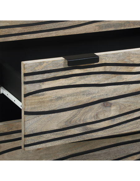 Credenza Bianco 60 x 33.5 x 75 cm Legno massello di mango