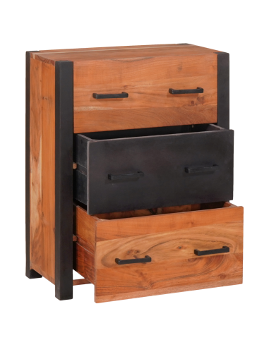 Credenza Marrone 55 x 30 x 75 cm Legno di Acacia Massello