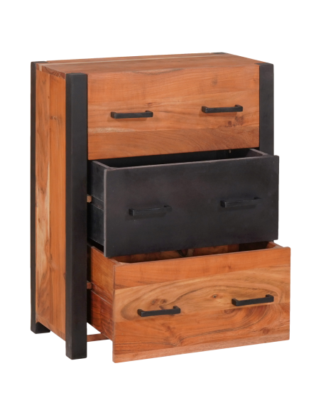 Credenza Marrone 55 x 30 x 75 cm Legno di Acacia Massello