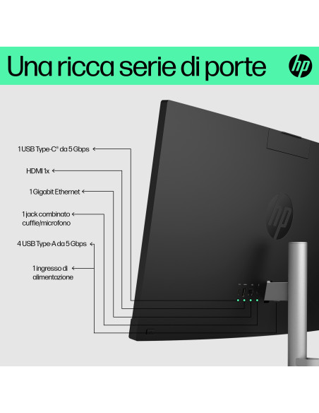HP 23.8 inch All-in-One 24-cr0062nl PC Intel® Core™ i5 i5-1335U 16 GB DDR4-SDRAM 1 TB SSD Windows 11 Home
