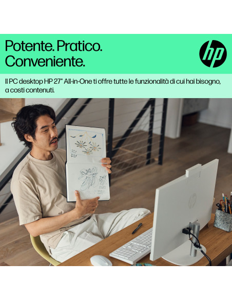 HP 27 inch All-in-One 27-cr0054nl PC Intel® Core™ i5 i5-1335U 16 GB DDR4-SDRAM 1 TB SSD Windows 11 Home