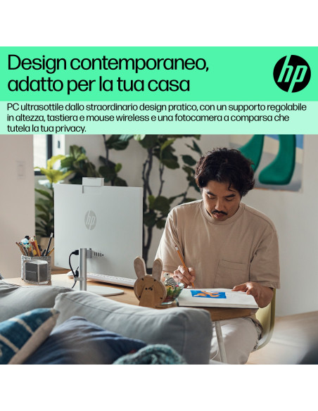 HP 23.8 inch All-in-One 24-cr0062nl PC Intel® Core™ i5 i5-1335U 16 GB DDR4-SDRAM 1 TB SSD Windows 11 Home