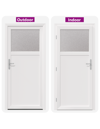 Porta d'ingresso laterale 88 x 198 cm PVC