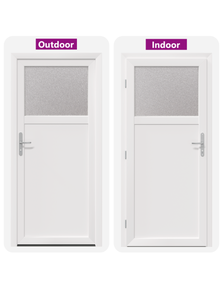 Porta d'ingresso laterale 88 x 198 cm PVC