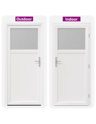 Porta d'ingresso laterale 98 x 198 cm PVC