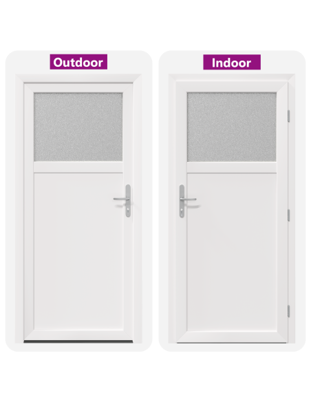 Porta d'ingresso laterale 98 x 198 cm PVC