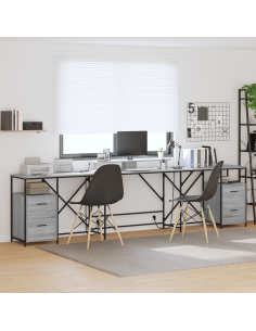 Scrivania Grigio Sonoma 182 x 101 x 87,5 cm Legno multistrato