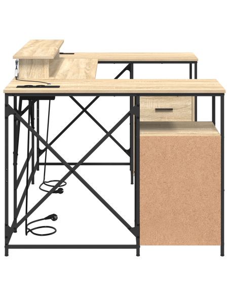 Scrivania Rovere Sonoma 182 x 101 x 87.5 cm Legno multistrato