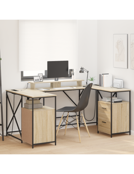 Scrivania Rovere Sonoma 182 x 101 x 87.5 cm Legno multistrato