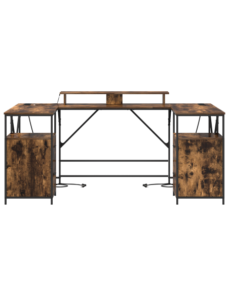 Scrivania con cassetto Rovere affumicato 182 x 101 x 87.5 cm