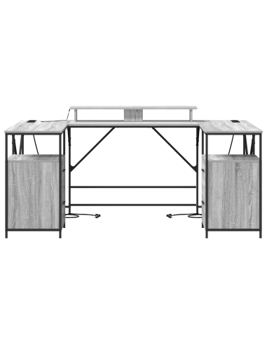 Scrivania Grigio Sonoma 182 x 101 x 87,5 cm Legno multistrato