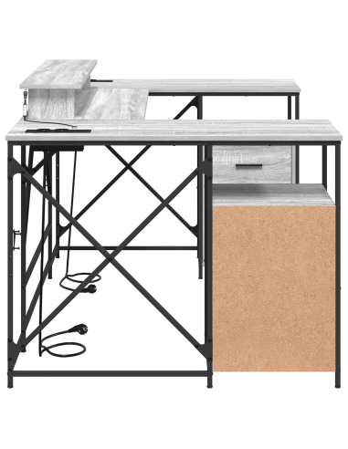 Scrivania Grigio Sonoma 182 x 101 x 87,5 cm Legno multistrato