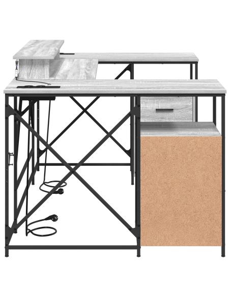 Scrivania Grigio sonoma 182 x 101 x 87.5 cm Legno multistrato