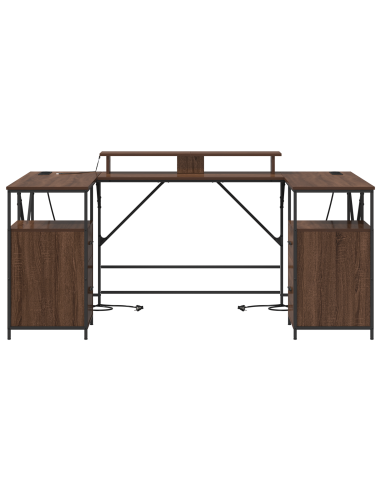 Scrivania Rovere Marrone 182 x 101 x 87,5 cm Legno multistrato