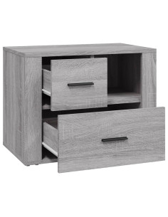 Comodino Grigio Sonoma 60x36x45 cm in Legno Multistrato