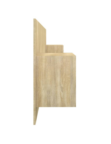 Testiera Letto con Armadietti Legno Multistrato Rovere Sonoma