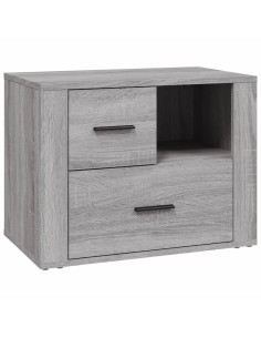 Comodino Grigio Sonoma 60x36x45 cm in Legno Multistrato 2